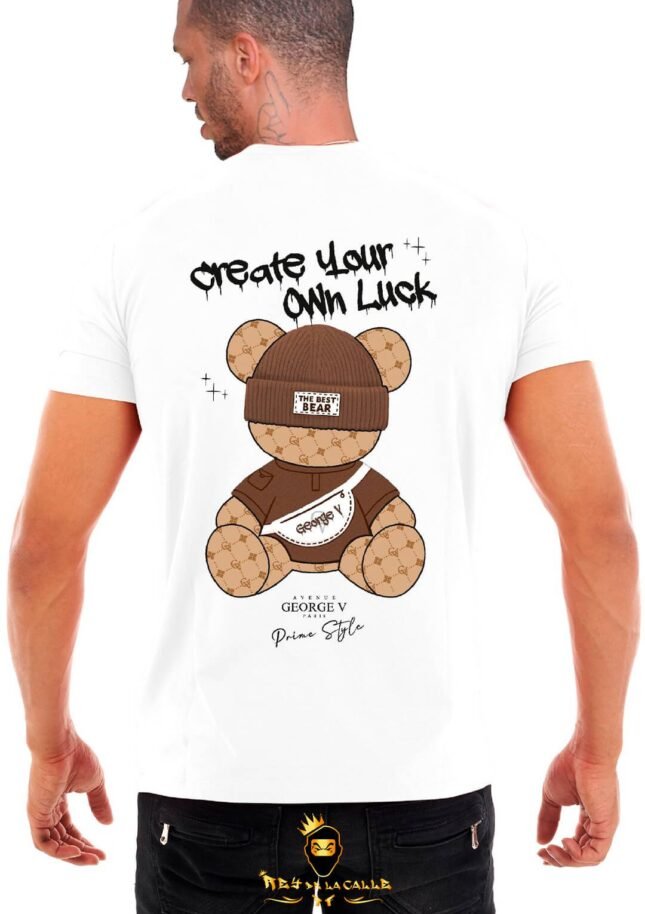 Camiseta Avenue George V París Blanca Create Your Own Luck