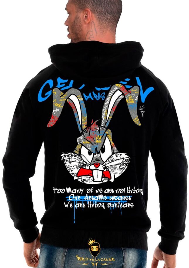 Sudadera Avenue George V París Negra Bugs Bunny