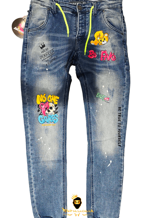 Vaquero Azul Marca ICON Tipo Jogger B-Fake