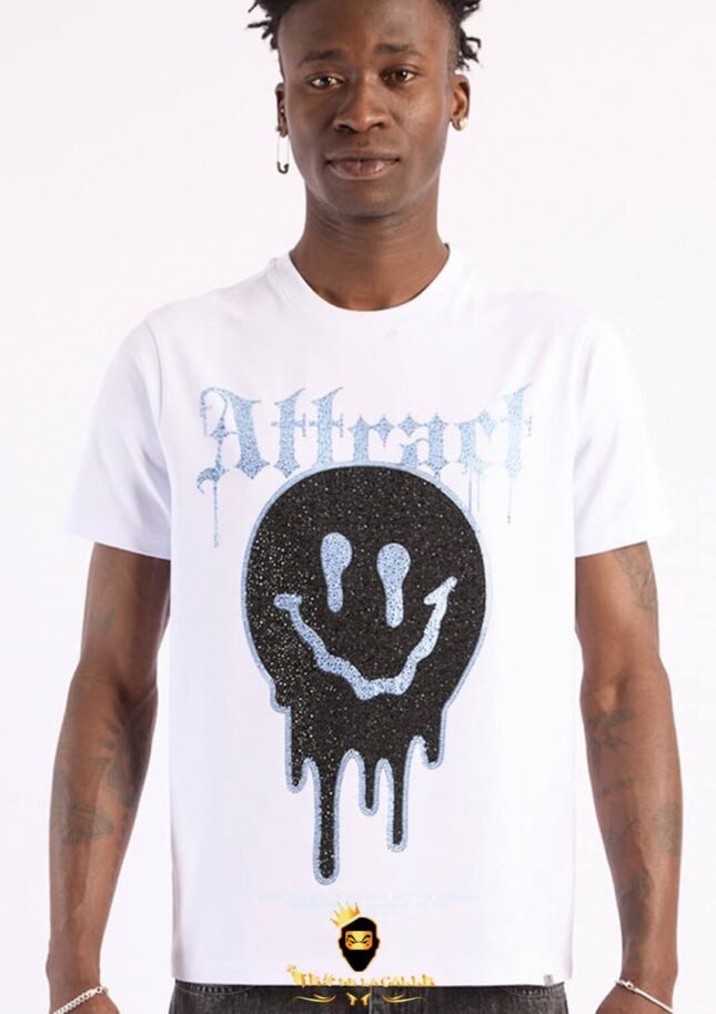 Camiseta Left Point Blanca Pedrería Brillante ATTRACT