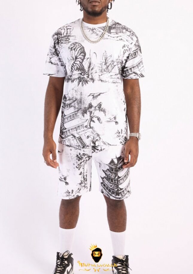 Conjunto Left Point Blanco Con Negro