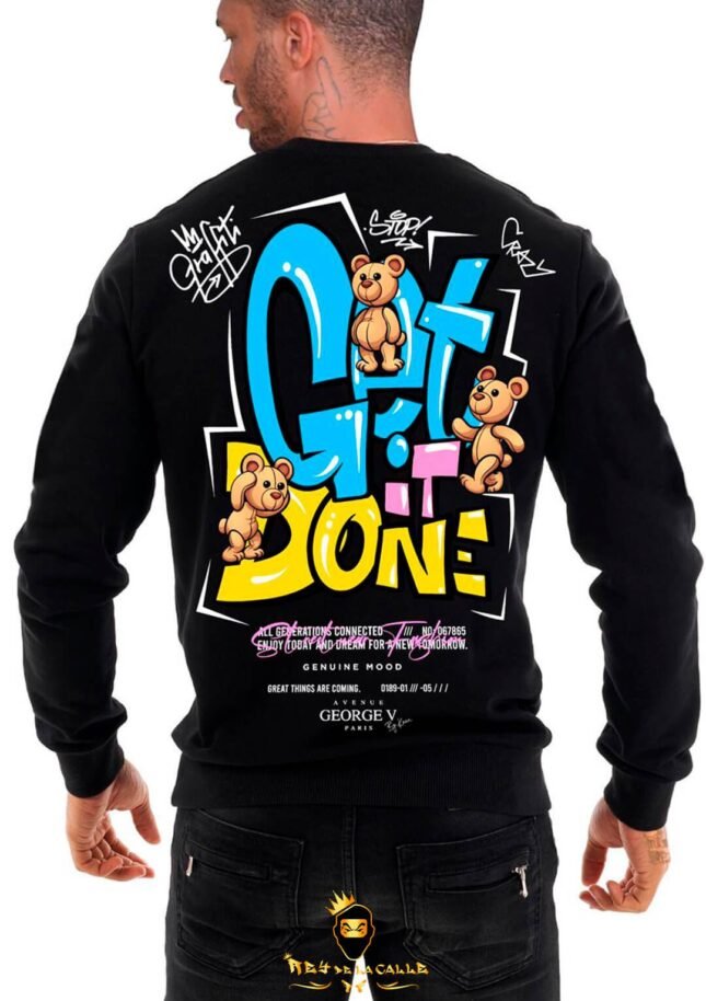 Sudadera Avenue George V París Negra Get It Done