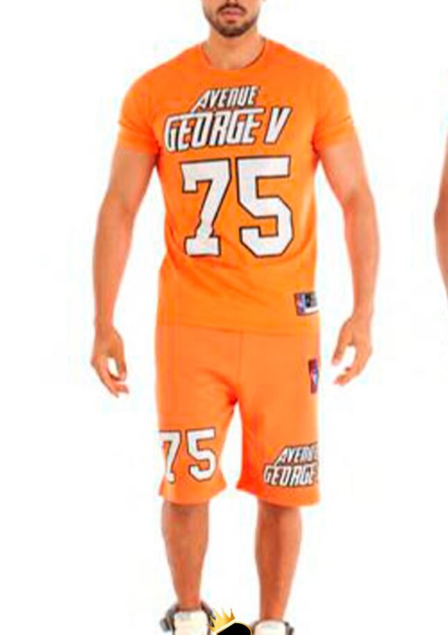 Conjunto Avenue George V Paris Naranja Pedrería Brillante 75