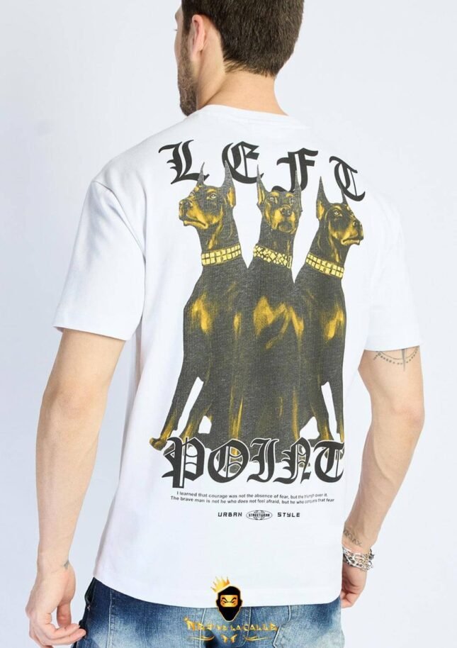 Camiseta Left Point Blanca Triple Dobermann